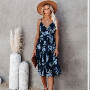Vici Ambre Floral Ruffle Mini Dress -NEW
